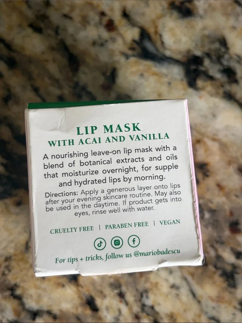 ♥️⚡️Mario Badescu Lip Mask With Açaí And Vanilla